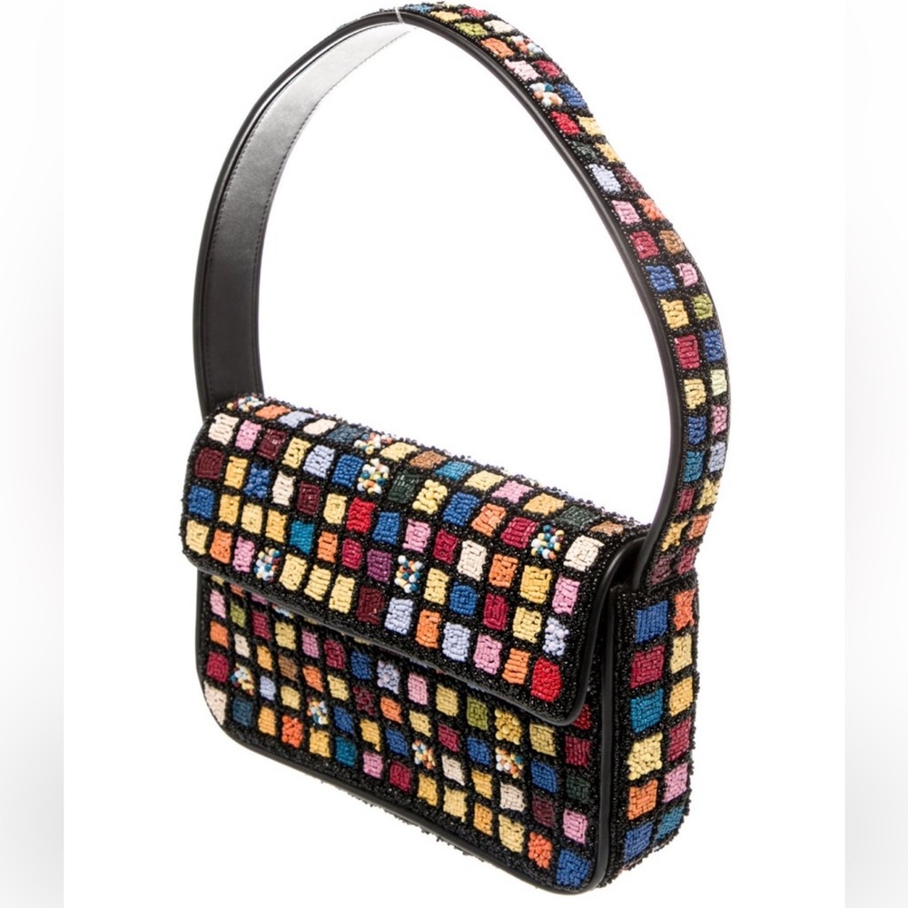 STAUD Tommy Bag in Disco Multicolor Beaded Shoulder Bag - Picture 3 of 8